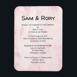 Simple Post Covid Wedding Celebration Invitation Magnet<br><div class="desc">A simple pink watercolor card or invitation.</div>