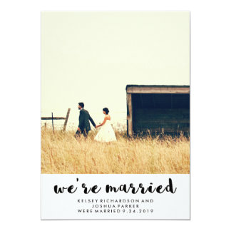 Simple Post Wedding Announcement and Celebration