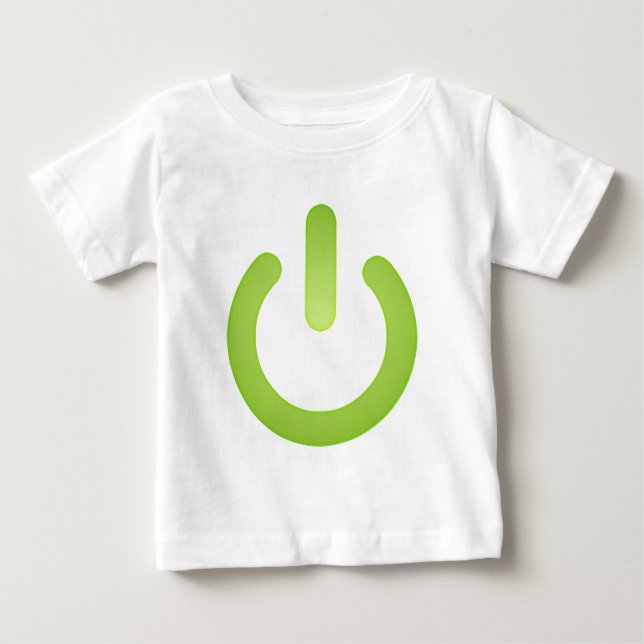 Simple Power Button Baby T-Shirt (Front)