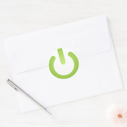 Simple Power Button Classic Round Sticker | Zazzle