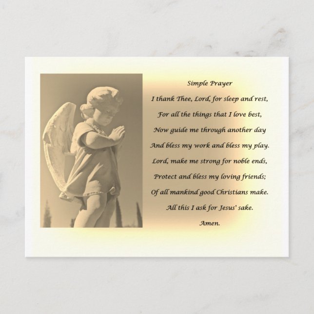 Simple Prayer Postcard (Front)