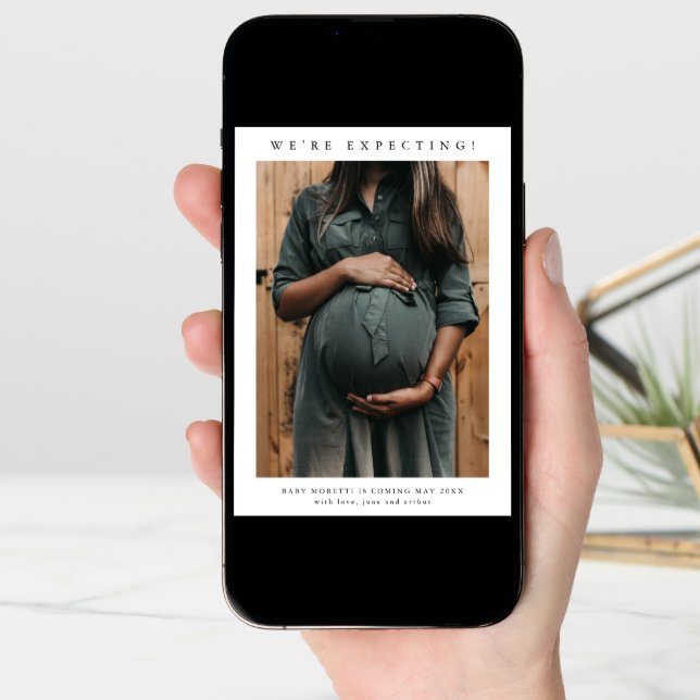 Simple Pregnancy Photo Announcement (Front Digital)