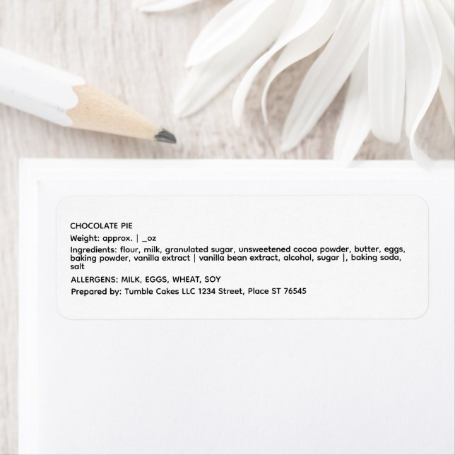 Simple Prepared by Food Labels (Insitu)