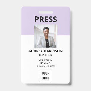 Simple Press Photo ID Badge