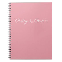 Simple Pretty and Paid with Heart Notebook