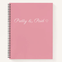 Simple Pretty & Paid with Heart Notebook