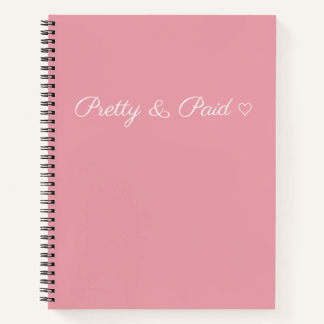 Simple Pretty & Paid with Heart Notebook