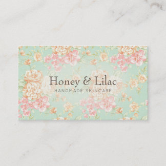 Simple Pretty Rose Print Floral Business Card