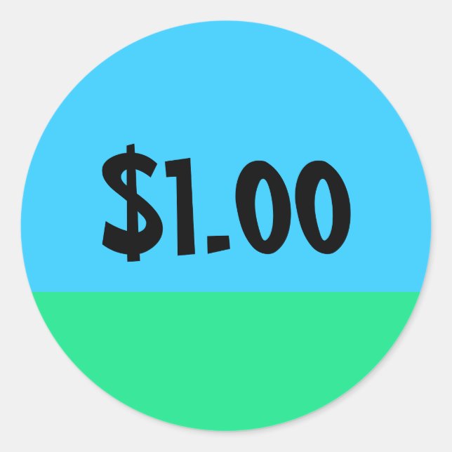 Simple Price Tag Sticker - Customizable (Front)