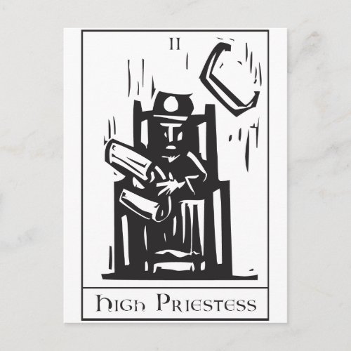Simple Priestess Tarot Postcard