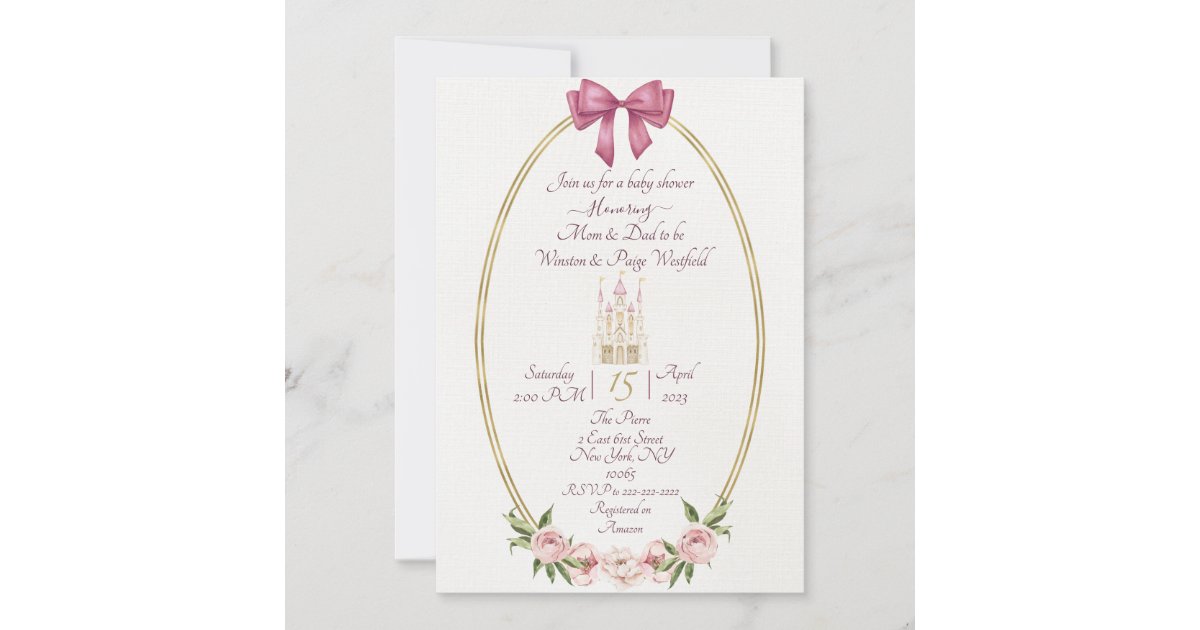 Simple Princess baby shower invite Zazzle