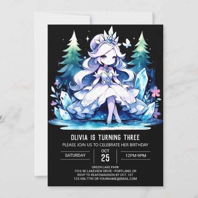 Simple Princess Birthday Invitation (Front)