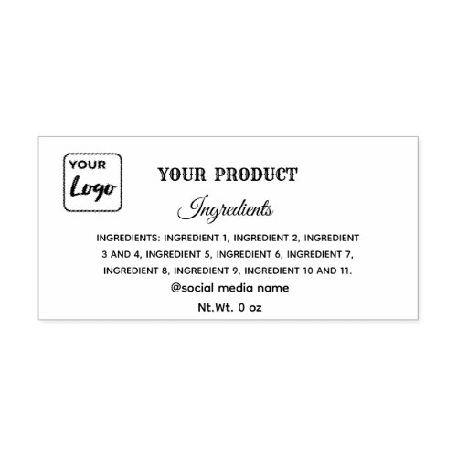 Simple Product ingredients custom logo Self_inking Stamp