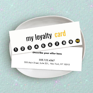 Simple Professional 10 Punch Customer Loyalty Card