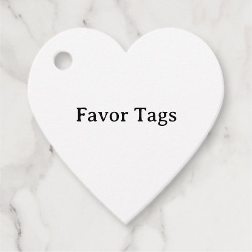 Simple Professional 1.75" Heart Favor Tags