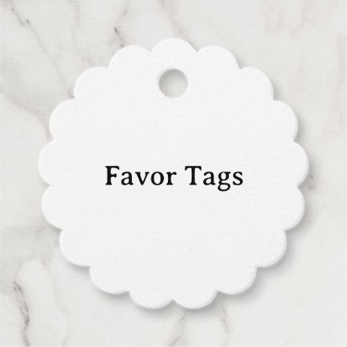 Simple Professional 1.75" Scalloped Favor Tags