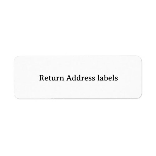 Simple Professional 2.25" x 0.75" Return Address Label