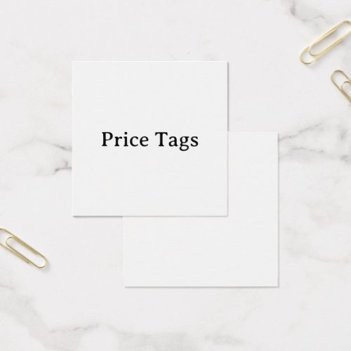 Simple Professional 2.5" x 2.5" Price Tags