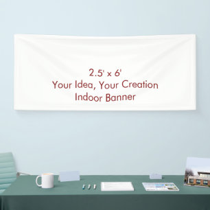 Simple Professional 2.5' x 6' Indoor Banner