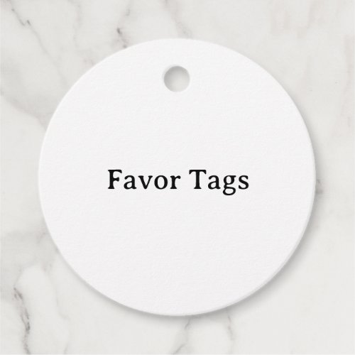 Simple Professional 2" Circle Favor Tags