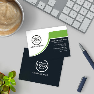 Simple Professional 2 colors add your logo Business Card