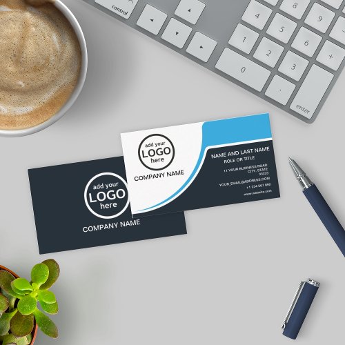Simple Professional 2 colors add your logo Business Card
