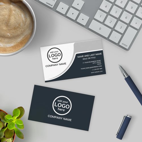 Simple Professional 2 colors add your logo Business Card