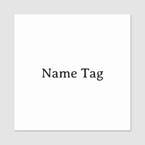 Simple Professional 2" X 2" Square Classic  Name Tag