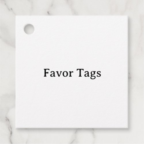 Simple Professional 2" x 2" Square Favor Tags