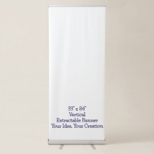 Simple Professional 33" x 84" Vertical Retractable Banner