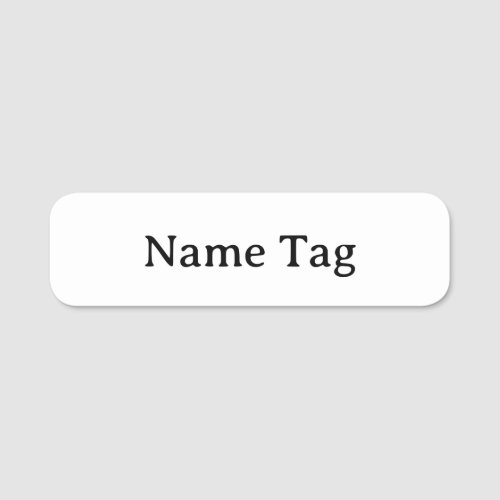 Simple Professional 3.5" X 1" Rounded Classic  Name Tag