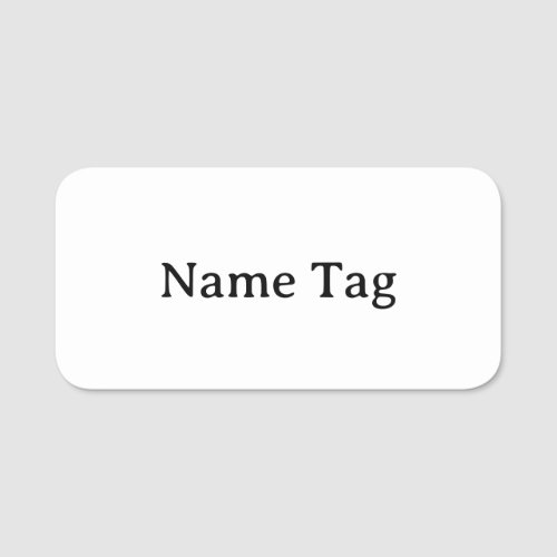 Simple Professional 3" X 1.5" Rounded Classic  Name Tag