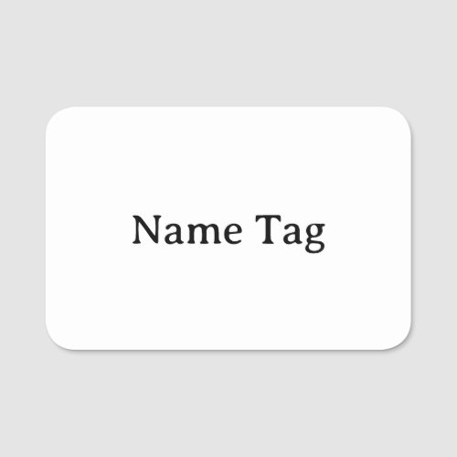Simple Professional 3" X 2" Rounded Classic  Name Tag