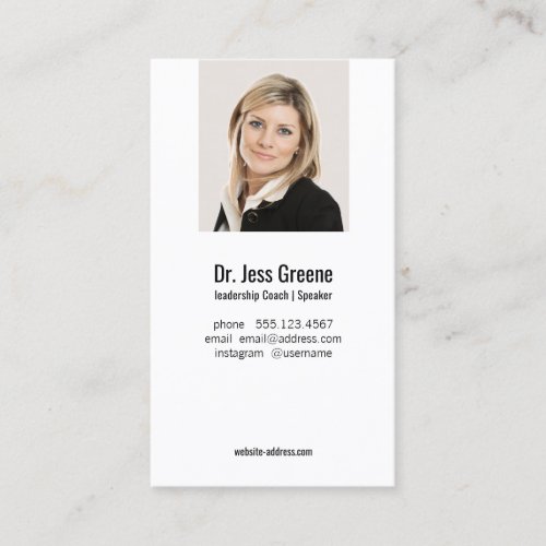 Simple Professional Add Image Photo Business Card