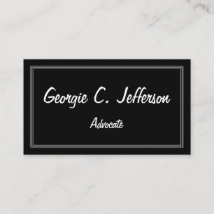 Simple & Professional Advocate Business Card
