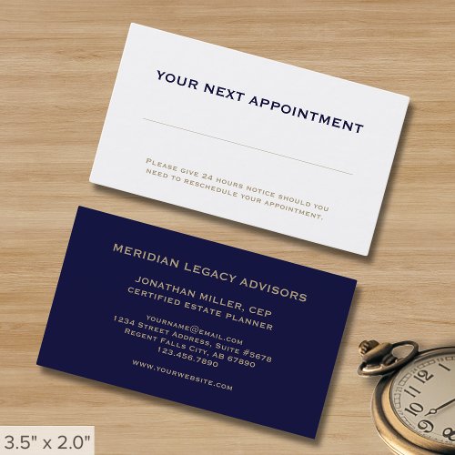 Simple Professional  Appointment Card - Product | North Red Vine