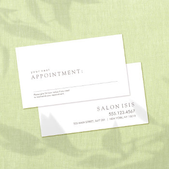 Simple Professional Appointment Reminder by sm_business_cards at Zazzle