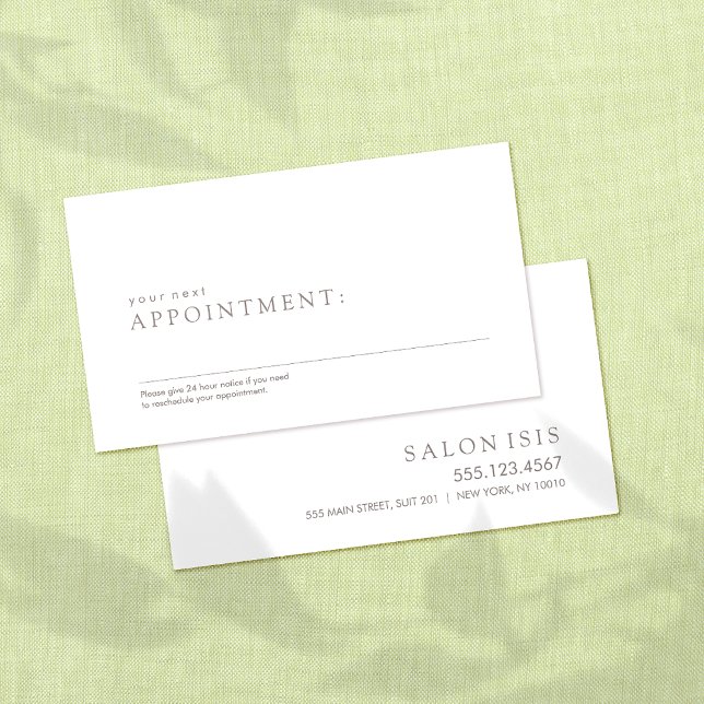Simple Professional Appointment Reminder Card (Creator Uploaded)
