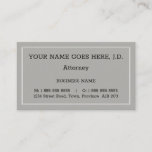 [ Thumbnail: Simple Professional Attorney Business Card ]