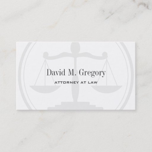 Customizable Simple Professional Attorney Lawyer Law Firm Business Card