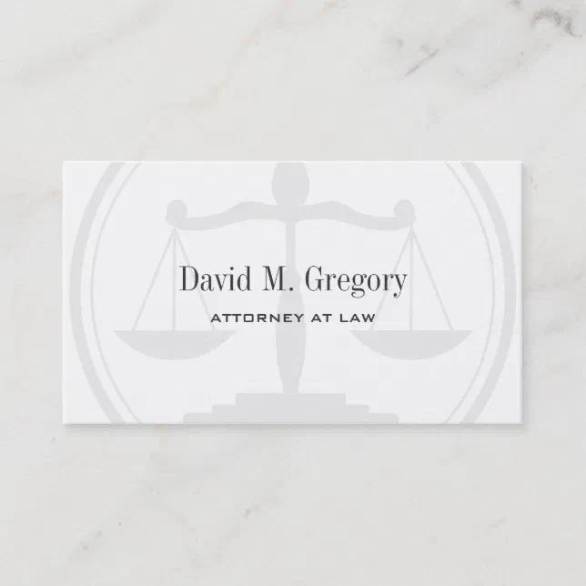 Simple Professional Attorney Lawyer Law Firm Business Card | Zazzle