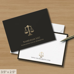 Simple Professional Attorney Lawyer Legal Note Card
