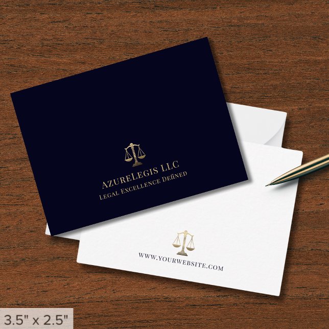 Simple Professional Attorney Note Card (Creator Uploaded)