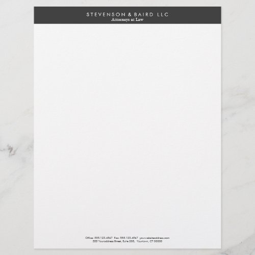 Simple Professional Black and White Letterhead