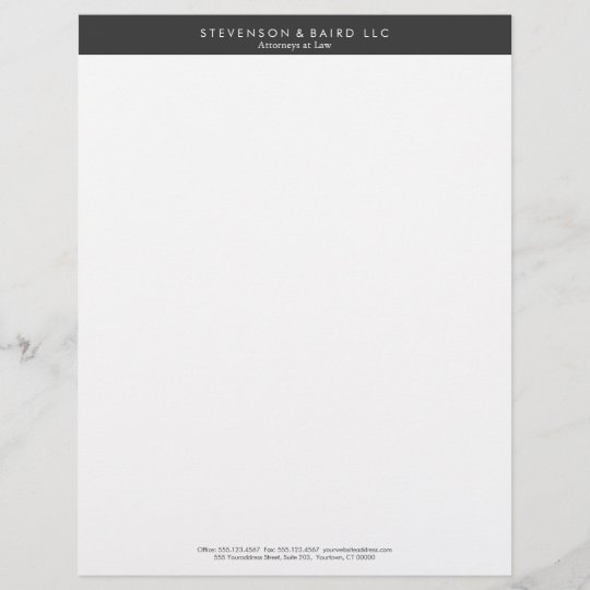 Simple Professional Black and White Letterhead | Zazzle.com