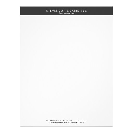 Simple Professional Black and White Letterhead Template