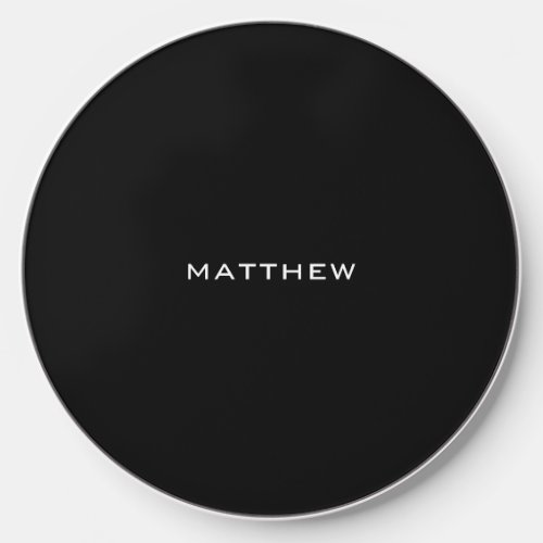 Simple Professional Black and White Monogram Wireless Charger