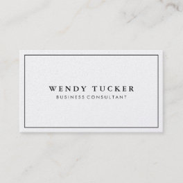 Simple Professional Black Border Minimalist Business Card