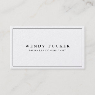 Simple Professional Black Border Minimalist Business Card