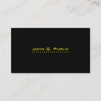 Simple Professional Black Business Card by J32Teez at Zazzle